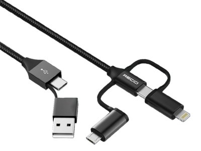 کابل چند سر فست شارژر 6 در 1 رسی Recci - Rtc-T07 6 in 1 Data Cable