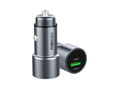 شارژر فندکی فست شارژ ماشین تایپ سی 42.5 وات رسی RCC-P01