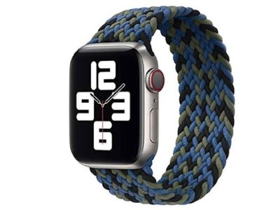 بند اپل واچ 38 و 40 میلی‌متری گرین Green Braided Solo Loop Strap for Apple Watch 38/40mm
