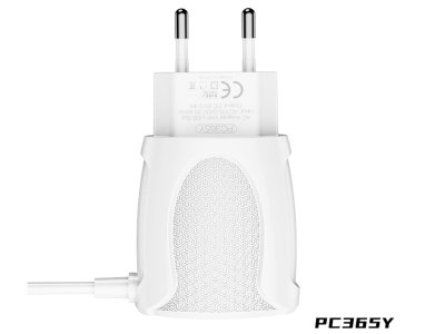 شارژر دیواری یواس‌بی با کابل تایپ‌سی باوین BAVIN PC365Y 2.4A Dual USB Adapter Charger