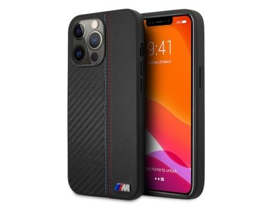 قاب فیبر کربن و چرم آیفون 13 پرو مکس طرح بی ام و ام3 CG Mobile iphone 13 Pro Max BMW M3 Carbon Fiber & Leather Case