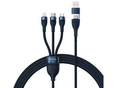 کابل فوق شارژ سریع چند سر 1.2 متری بیسوس Baseus Flash Series Fast Charging Cable 100W CASS030103