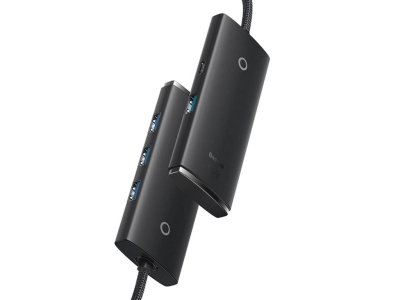 هاب چهار پورت یواس‌بی همراه کابل یک متری تایپ‌سی بیسوس Baseus Lite Series Type-C HUB WKQX030401