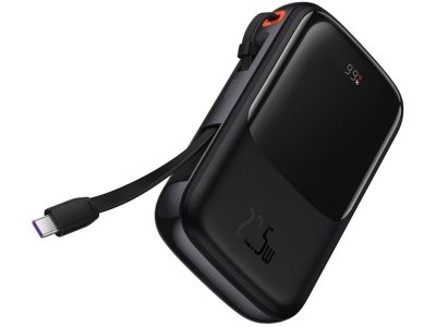 پاوربانک شارژر سریع 22.5 وات به همراه کابل تایپ‌سی 0.5 متری 10000 بیسوس Baseus Qpow Pro Fast Charge Power Bank PPQD020101