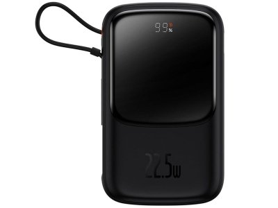 پاوربانک شارژر سریع 22.5 وات به همراه کابل تایپ‌سی 0.5 متری 10000 بیسوس Baseus Qpow Pro Fast Charge Power Bank PPQD020101