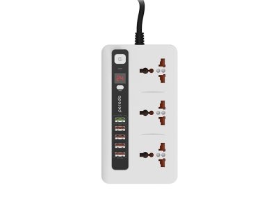 چند راهی و محافظ تایمردار پورودو Porodo Power Socket & USB Hub PD-5P3SQC