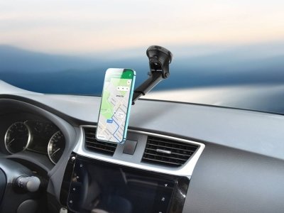پایه نگهدارنده مگنتی فست شارژ داخل خودرو پورودو Porodo Magsafe Car Mount Wireless Fast Charge 15W
