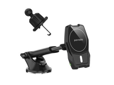 پایه نگهدارنده مگنتی فست شارژ داخل خودرو پورودو Porodo Magsafe Car Mount Wireless Fast Charge 15W