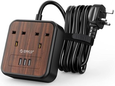 چندراهی 2 سوکت و 3 یواس‌بی 1.5 متری اوریکو‌ ‎ ORICO APD-2A3U Power Socket USB Fast Charger 15W 2500W
