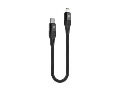 کابل کوتاه تایپ سی به لایتنینگ پورودو Porodo Aluminum Braided PD USB-C to Lightning Cable 0.25m