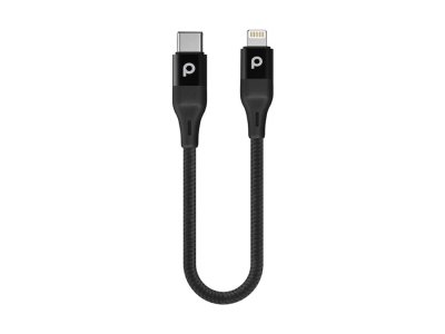 کابل کوتاه تایپ سی به لایتنینگ پورودو Porodo Aluminum Braided PD USB-C to Lightning Cable 0.25m