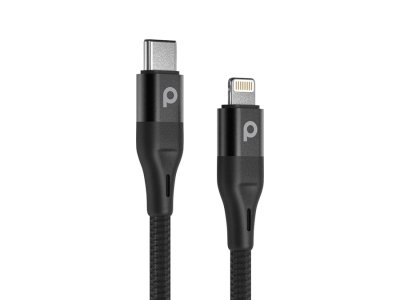 کابل شارژ و انتقال داده تایپ سی به لایتنینگ پورودو Porodo Aluminum Braided PD USB-C to Lightning Cable 2.2m