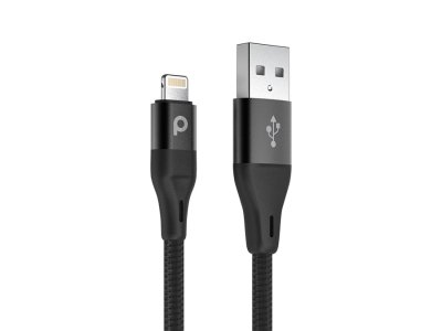 کابل شارژ و انتقال داده لایتنینگ پورودو Porodo Aluminum Braided Lightning Cable 2.2m