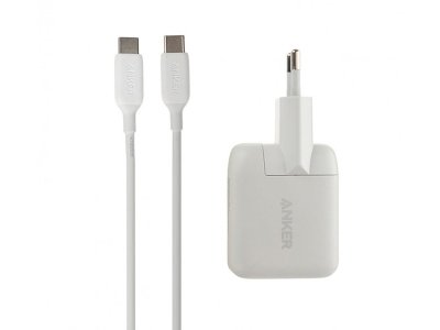 شارژر دیواری فست تایپ سی انکر همراه با کابل دوسر تایپ سی  Anker PowerPort PD 1 with Quick Charge 3.0 | B2019LD3