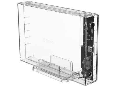 باکس هارد درایو 3.5 اینچی اوریکو ORICO 3159C3-G2-EU-CR-BP Transparent Series 3.5-inch Type-C Hard Drive Enclosure with Holder