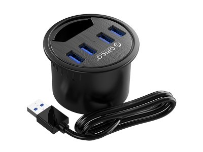 هاب USB پرسرعت ۴ پورت رومیزی چند کاره اوریکو ORICO-DESK-4U 4 USB3.0 Port Desktop Grommet