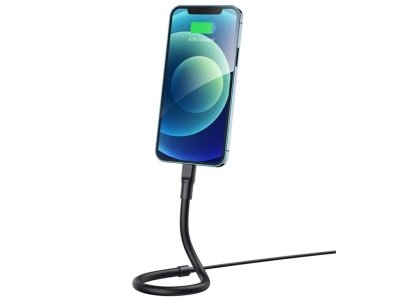 کابل شارژ و انتقال داده یواس‌بی به لایتنینگ 1.2 متری با براکت قابل تغییر شکل ایکس‌او XO Fast Charge Lightning Cable NB195