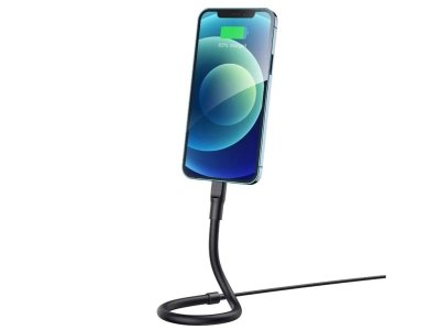 کابل شارژ و انتقال داده یواس‌بی به تایپ‌سی 1.2 متری با براکت قابل تغییر شکل ایکس‌او XO Fast Charge Type-C Cable NB195