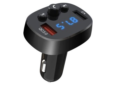 شاژر فندکی فست شارژ ماشین 18 وات و گیرنده بلوتوثی خودرو ایکس‌او BCC03