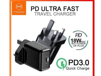 شارژر دیواری 20 وات به همراه کابل شارژ تایپ‌سی به لایتنینگ مک‌دودو Mcdodo 20W Charger Fast Charging CH-669