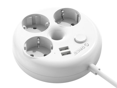 چند راهی برق و دو یو اس بی اوریکو ORICO-ODR-3A2U-10A-ID USB Smart Power Strip