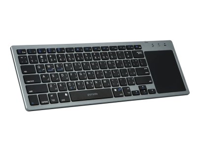 کیبورد بلوتوثی دارای تاچ‌پد پورودو Porodo PD-WKBTP-GY Keyboard With TouchPad