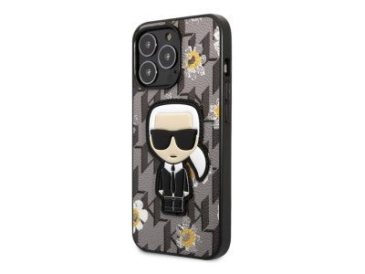قاب چرمی آیفون 13 پرو طرح کارل برجسته CG Mobile iphone 13 Pro Karl Lagerfeld Leather Case