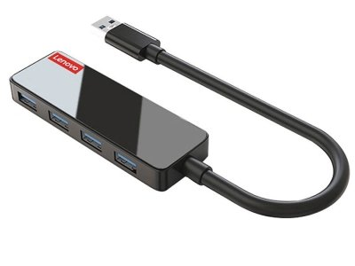 هاب 4 پورت یواس‌بی با کابل 25 سانتی‌متری لنوو Lenovo 4Ports USB3.0 Hub A602