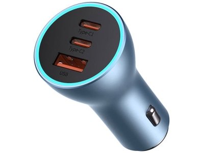شارژر فندکی فست شارژ ماشین 65 وات بیسوس CGJP010003