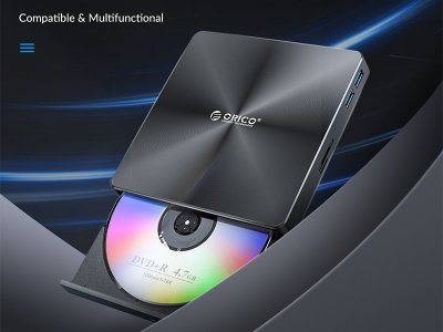 دی وی دی رایتر اکسترنال و هاب و رم ریدر اوریکو ORICO-ORHU3-01 USB3.0 Multifunctional External Recorder