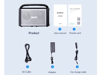 اینورتر و پاور بانک 124800 قابل حمل 300 وات اوریکو ORICO-PA300-1A4U