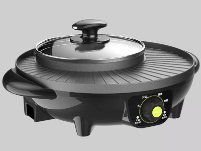 اجاق برقی به همراه دیگ درب شیشه ای با ظرفیت 1.6 لیتر  LIVEN SK-J3201