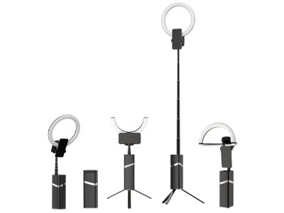 رینگ لایت قابل حمل موبایل یوسامز USAMS Multifunctional ZB250 Portable Phone Holder
