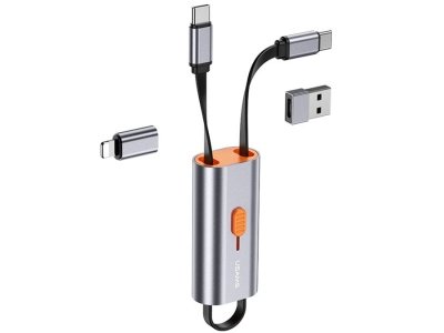 کابل شارژ سریع 60 وات چند سر یوسامز USAMS US-SJ560 PD Cable