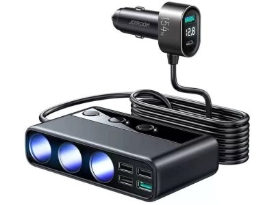 شارژر فندکی سوپرفست شارژ ماشین تایپ سی 154 وات جویروم JR-CL06