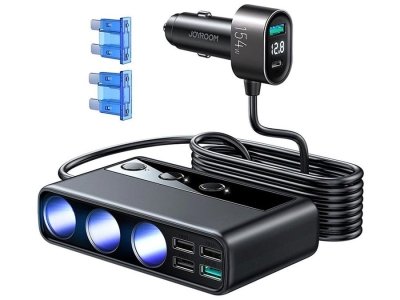 شارژر فندکی سوپرفست شارژ ماشین تایپ سی 154 وات جویروم JR-CL06