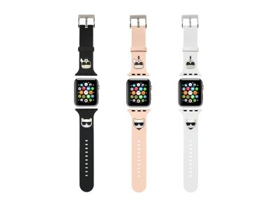 بند سیلیکونی اپل واچ 42 و 44 میلیمتر طرح کارل و گربه CG Mobile Apple Watch 42/44 mm Karl Silicone Strap