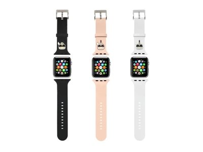 بند سیلیکونی اپل واچ 42 و 44 میلیمتر طرح کارل و گربه CG Mobile Apple Watch 42/44 mm Karl Silicone Strap
