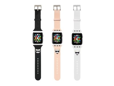 بند سیلیکونی اپل واچ 38 و 40 میلیمتر طرح گربه کارل CG Mobile Apple Watch 38/40 mm Karl Cat Silicone Strap