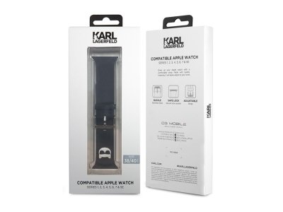 بند سیلیکونی اپل واچ 38 و 40 میلیمتر طرح گربه کارل CG Mobile Apple Watch 38/40 mm Karl Cat Silicone Strap