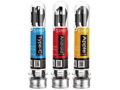 مجموعه کابل داده یک متری 2.4 آمپر اوریکو ORICO Tube packed Data Cable Set with Display SGX-NL-30
