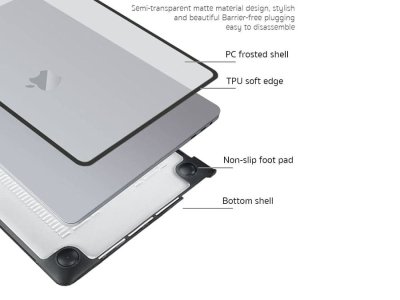 کاور محافظ مک بوک پرو 14 اینچ کوتتسی Coteetci PC Frosted MacBook Pro 14" Case 2021 A2442(M1 Pro) 11001