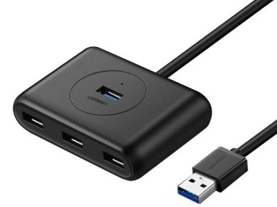 پاورهاب یو اس بی 4 پورت دو متر یوگرین Ugreen CR113 30291 USB3.0 HUB 4 port