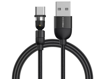 کابل شارژ مغناطیسی رسی RECCI Magnetic Rotating Data Cable Type-C RTC-N28C