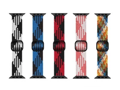 بند پارچه ای اپل واچ 42 و 44 میلی‌ متر گرین Green Apple Watch 42/44mm Braided Solo Loop Adjustable Strap