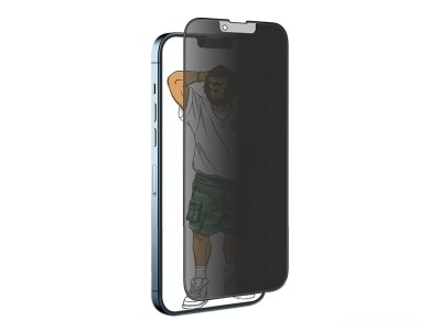 محافظ صفحه نمایش شیشه ای مات حریم شخصی آیفون 13 و 13 پرو گرین Green iPhone 13/13 Pro 3D Matte Privacy Silicone Edge Glass