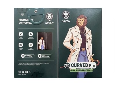محافظ صفحه نمایش شیشه ای آیفون گرین Green iPhone XS Max/ 11 Pro Max 3D Curved Pro Full Round Edge Glass