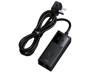 شارژر و چندراهی برق فست شارژ 40 وات بیسوس Baseus Extension Cord Power Strip PSLA010001