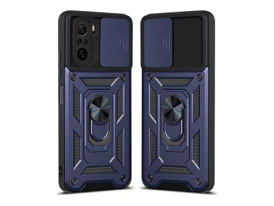 قاب محافظ لنز و حلقه دار شیائومی Xiaomi Poco F3 Slide Camera & Ring Holder Stand Case