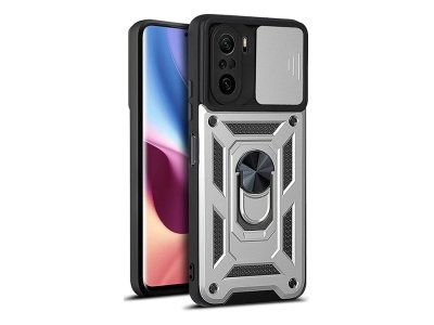 قاب محافظ لنز و حلقه دار شیائومی Xiaomi Poco F3 Slide Camera & Ring Holder Stand Case